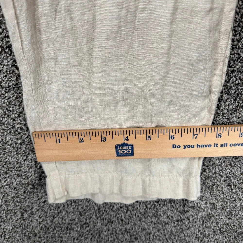 Club Room Luxury Linen Pants Mens 34/30 Beige Chino Travel Beach Vacation Resort